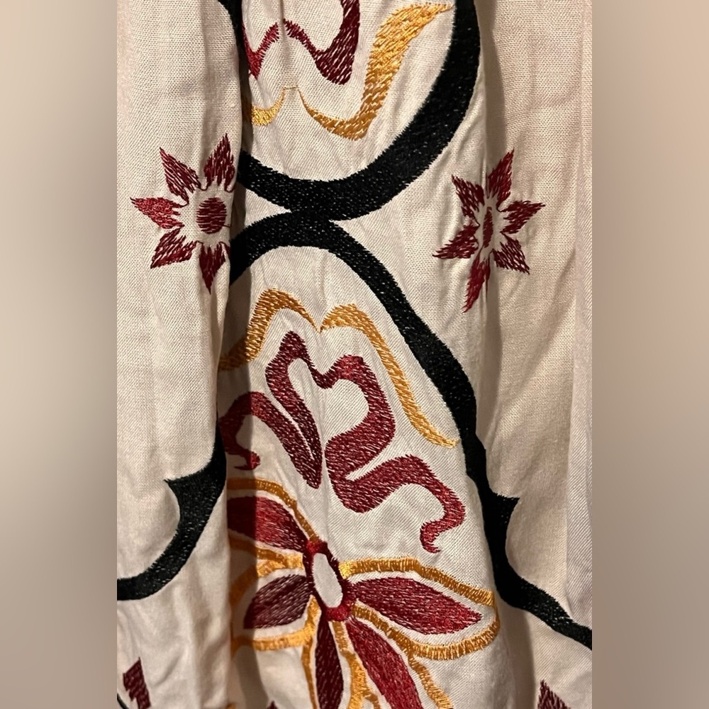Free People White and Pink Embroidered Mini Dress EUC - Picture 4 of 14